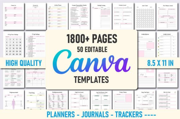 Download 50 Editable Canva Planners Template - Planners Collection