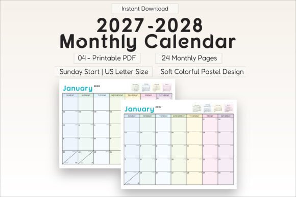 Download 2027 2028 Monthly Calendar - 2027 Collection