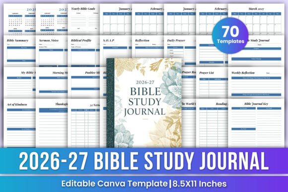 Download 2026-2027 Bible Study Journal Canva Kdp - 2027 Collection