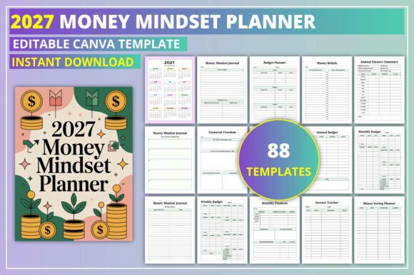 Download Editable 2027 Money Mindset Planner - 2027 Collection