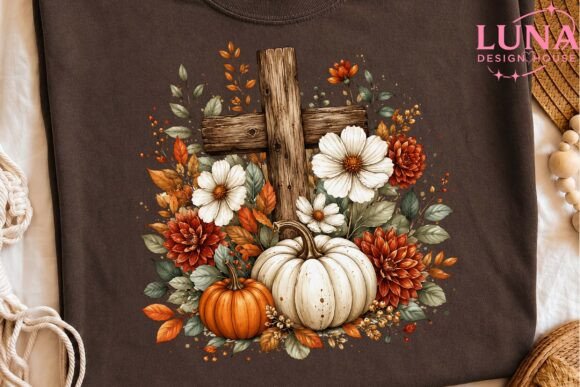 Download Fall Cross Pumpkin Floral PNG Clipart - Floral Collection