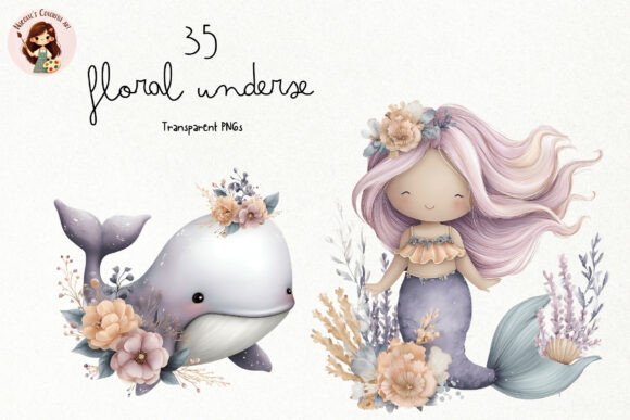 Download Floral Undersea PNG Clipart Set - Floral Collection