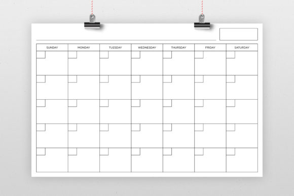 Download 24 X 36 Inch Blank Calendar Template - Blank calendar Collection