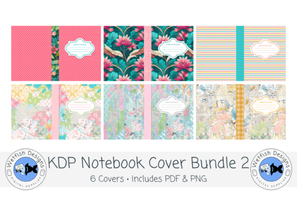 Download Floral &amp; Pattern KDP Notebook Bundle 1 - Floral Collection