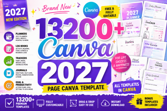 Download 13200+ Canva Page Template | KDP 2027 - 2027 Collection