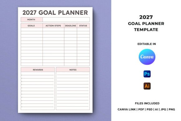Download 2027 Goal Planner Template - 2027 Collection
