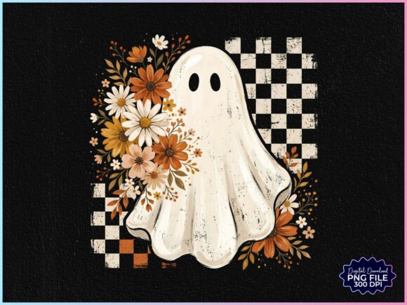 Download Preppy Floral Ghost Fall Ghost PNG - Floral Collection