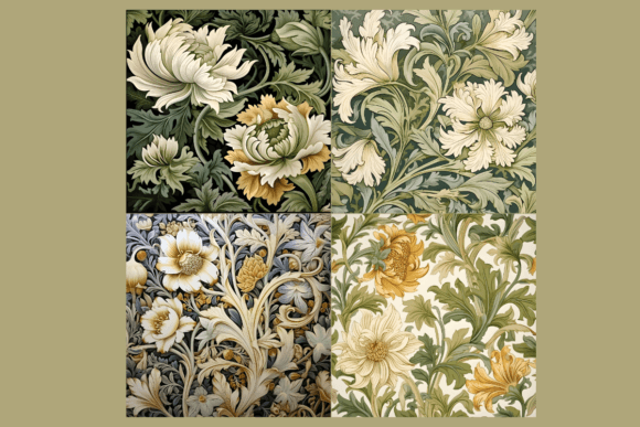 Download William Morris Style Floral Patterns - Floral Collection