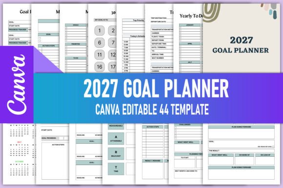 Download Editable 2027 Goal Planner KDP Interiors - 2027 Collection