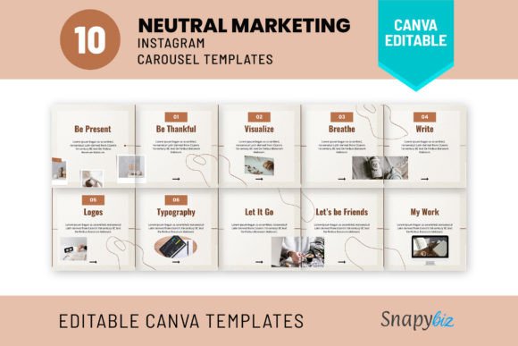 Download Neutral Marketing Carousel Canva - Premium Resources