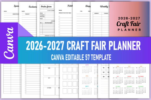 Download 2026-2027 Craft Fair Planner for Canva - 2027 Collection